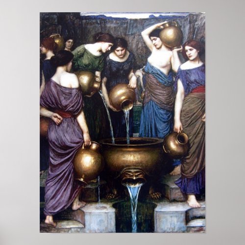The Danaides by John William Waterhouse Poster