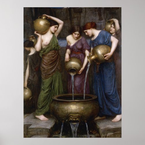 The Danaides by John William Waterhouse Poster