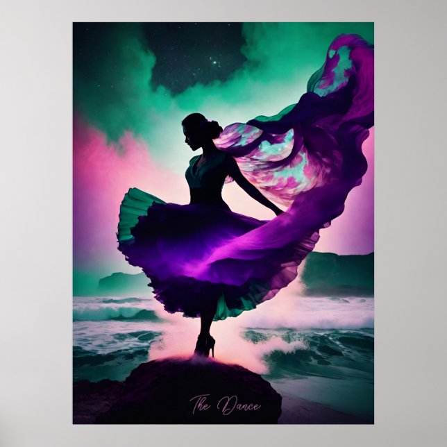 The Dance AI Fantasy Digital Art Print Cosmic (Front)