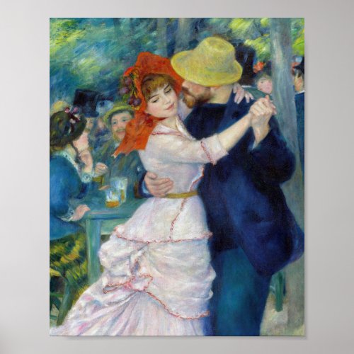 The dance at Bougival by Pierre_Auguste Renoir Poster