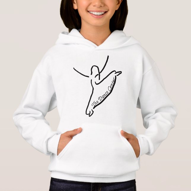 The Dance Center Girls' Hoodie, Hanes Hoodie (Front)