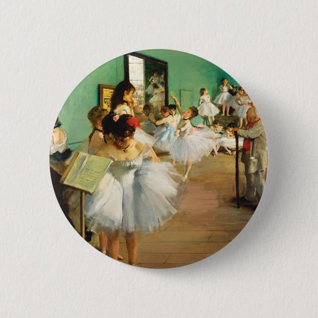 The Dance Class (1874) by Edgar Degas Button (Front)