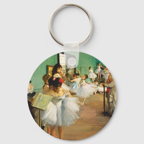 The Dance Class 1874 by Edgar Degas Keychain