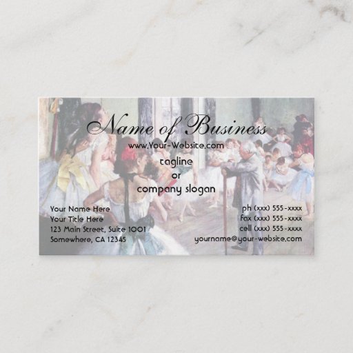 Customizable The Dance Class by Edgar Degas Business Card