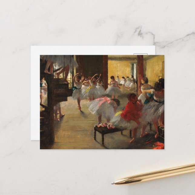 The Dance Class by Edgar Degas Holiday Postcard (Front/Back In Situ)