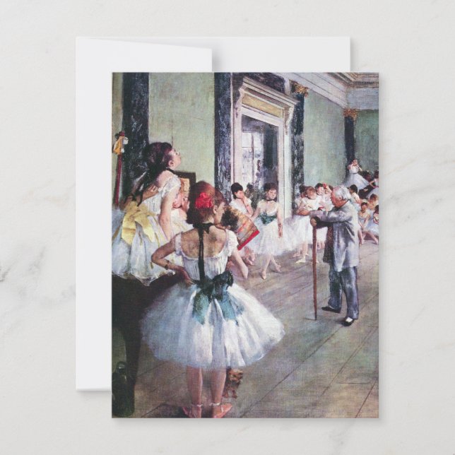 The Dance Class by Edgar Degas, Vintage Ballet Art (Front)