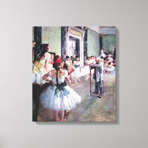 The Dance Class by Edgar Degas Vintage Ballet Art Canvas Print