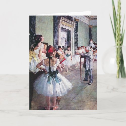 The Dance Class by Edgar Degas Vintage Ballet Art Card