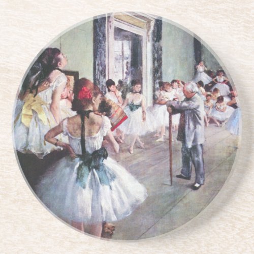 The Dance Class by Edgar Degas Vintage Ballet Art Drink Coaster