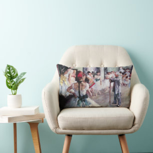The Dance Class by Edgar Degas, Vintage Ballet Art Lumbar Pillow