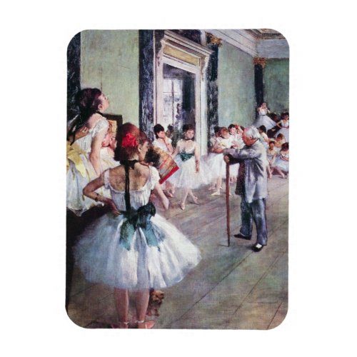 The Dance Class by Edgar Degas Vintage Ballet Art Magnet