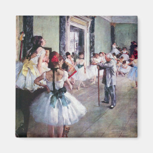 The Dance Class by Edgar Degas, Vintage Ballet Art Magnet