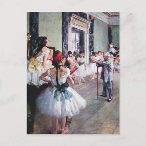 The Dance Class by Edgar Degas Vintage Ballet Art Postcard