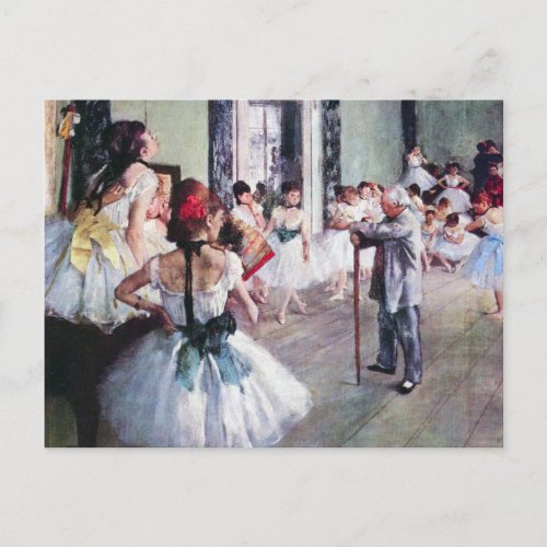 The Dance Class by Edgar Degas Vintage Ballet Art Postcard