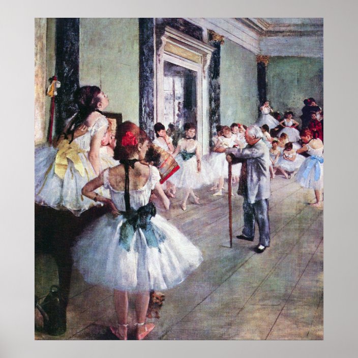 The Dance Class By Edgar Degas Vintage Ballet Art Poster Zazzle