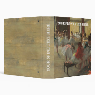 The Dance Class, Degas Art 3 Ring Binder