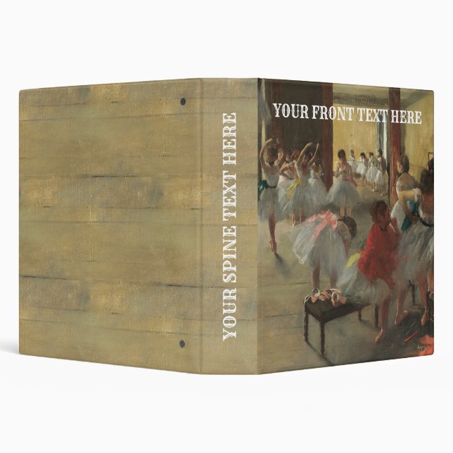 The Dance Class, Degas Art  3 Ring Binder (Background)