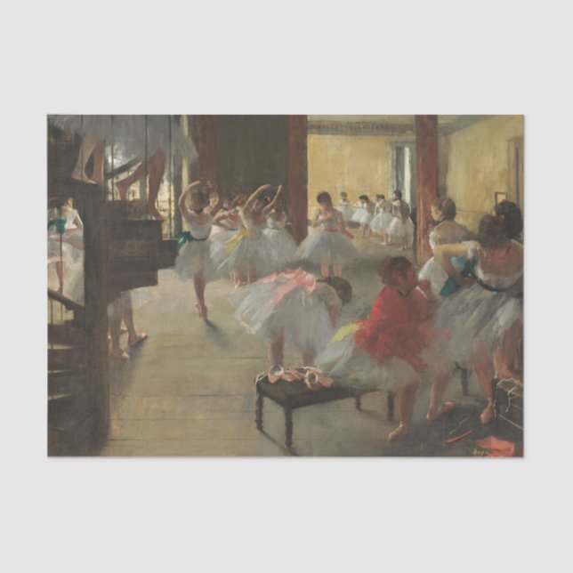 The Dance Class, Degas Decoupage Art  Tissue Paper (Front)