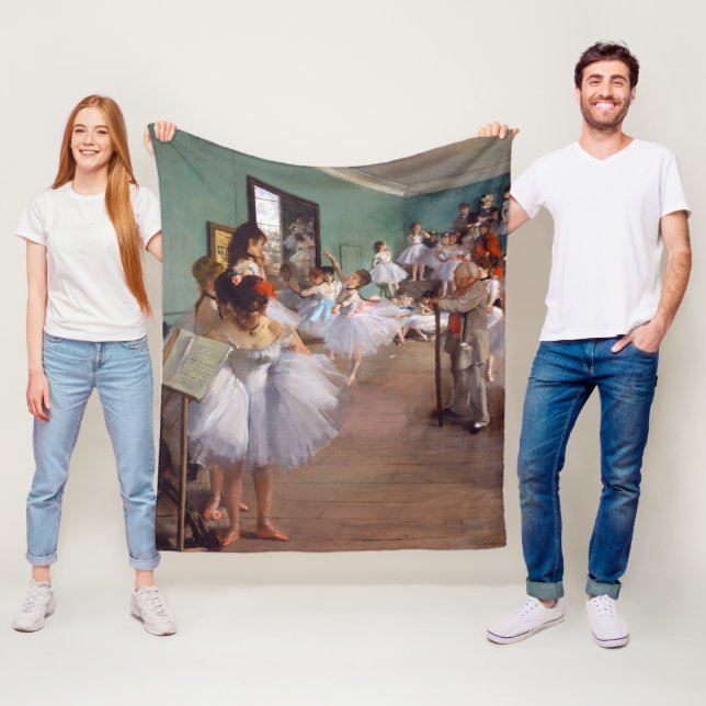 The Dance Class, Edgar Degas Fleece Blanket (In Situ)