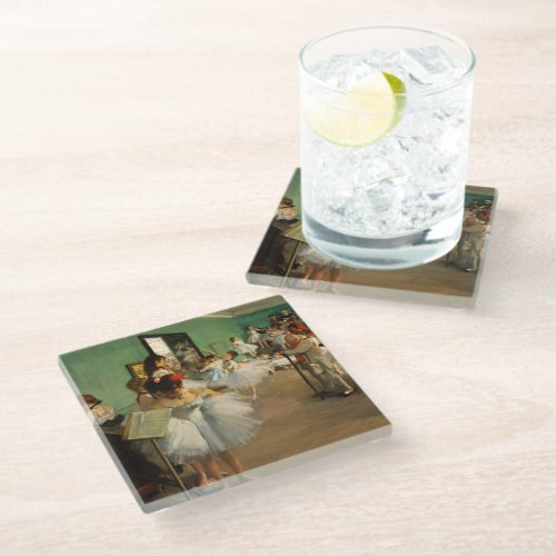 The Dance Class  Edgar Degas Glass Coaster