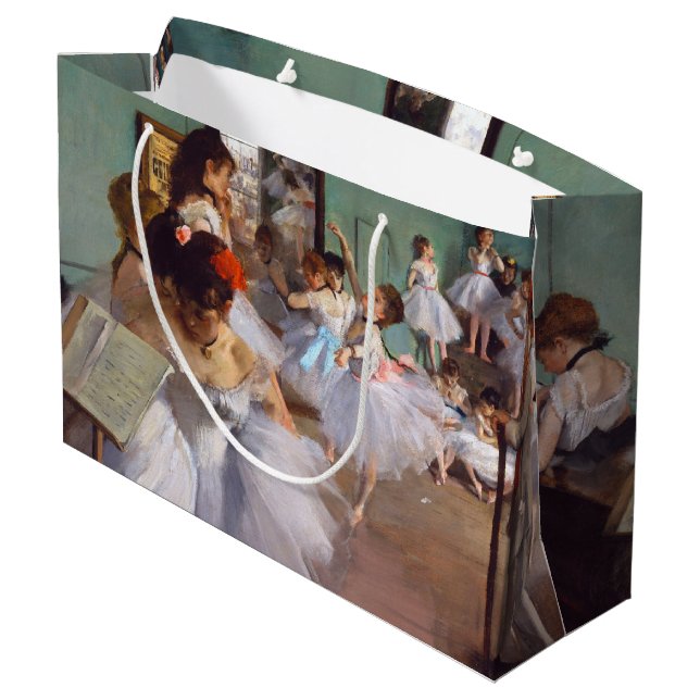 The Dance Class, Edgar Degas Large Gift Bag (Back Angled)