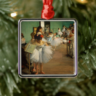 The Dance Class   Edgar Degas Metal Ornament