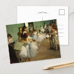 The Dance Class | Edgar Degas Postcard<br><div class="desc">The Dance Class (1874) by French artist Edgar Degas. Original fine art painting is an oil on canvas depicting a dance class set in a rehearsal room in the old Paris Opéra. Use the design tools to add custom text or personalize the image. All vintage artwork in our store is...</div>