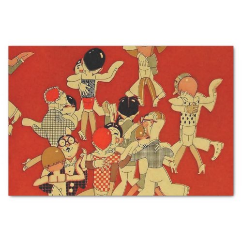 The Dance Floor Art Deco by Jose Carlos Tissue Paper