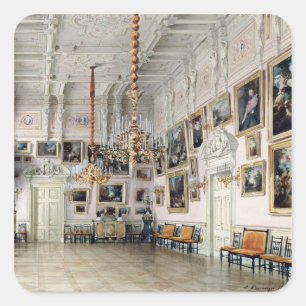 The Dance hall at Count Bezborodko's House Square Sticker