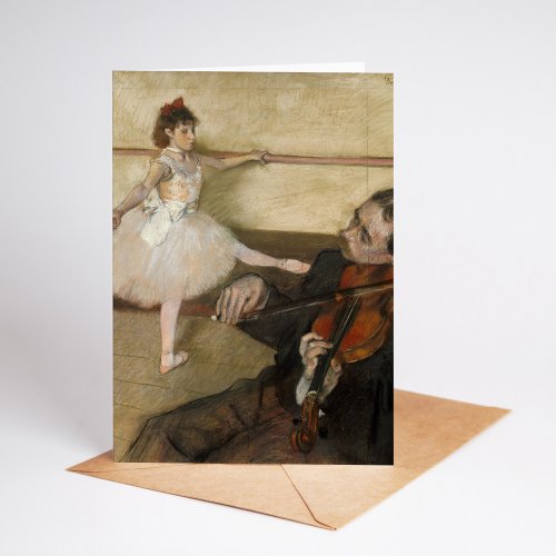 The Dance Lesson  Edgar Degas Card