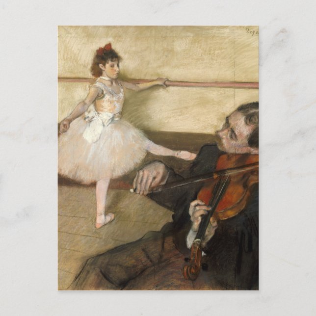 The Dance Lesson - Edgar Degas Postcard (Front)
