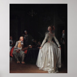 The Dance Lesson – Fragonard Rococo Art Poster