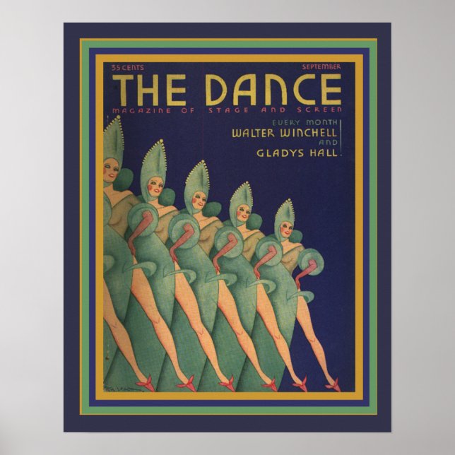 The Dance magazine Cover- Art Deco Poster 16 x 20 (Front)
