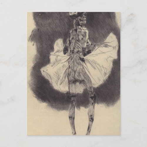The Dance of Death by Felicien Rops Postcard