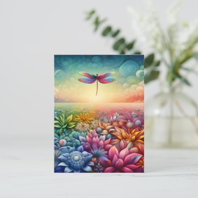 The Dance of Dragonfly Postcard (Standing Front)