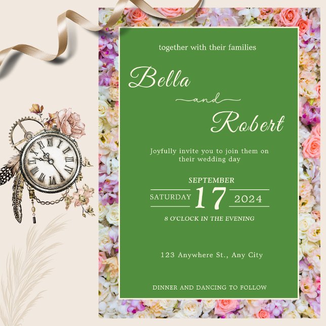 The Dance of Purple and White Roses Invitation (Creator Uploaded)