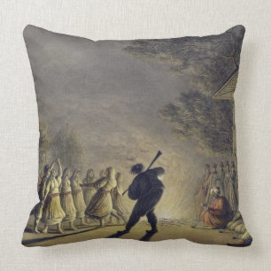 The Dance of the Bulgarian Peasants, pub. by Willi Throw Pillow
