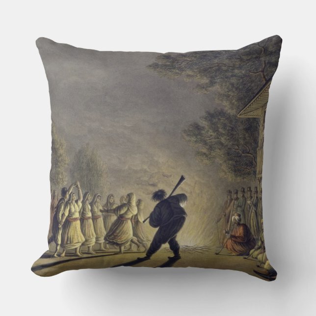 The Dance of the Bulgarian Peasants, pub. by Willi Throw Pillow (Front)