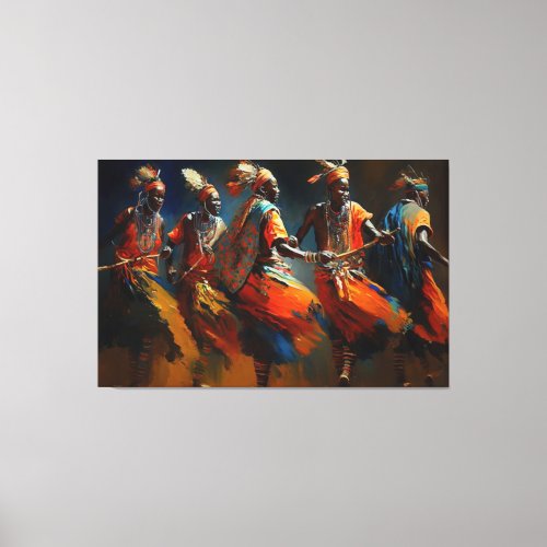 The Dance of the Maasai Africa Canvas Print