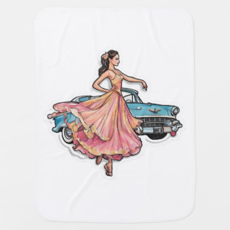 the dancer and her car baby blanket