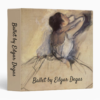The Dancer by Edgar Degas, Vintage Ballerina Art 3 Ring Binder