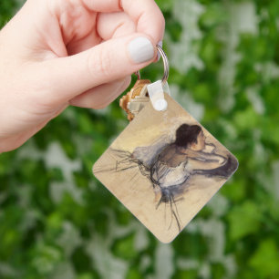 The Dancer by Edgar Degas, Vintage Ballerina Art Keychain
