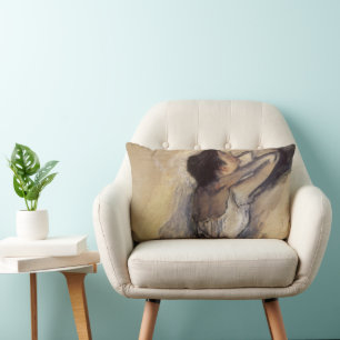 The Dancer by Edgar Degas, Vintage Ballerina Art Lumbar Pillow