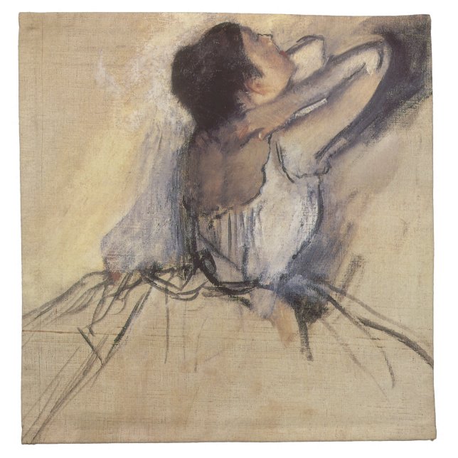 The Dancer by Edgar Degas, Vintage Ballerina Art Napkin (Front)