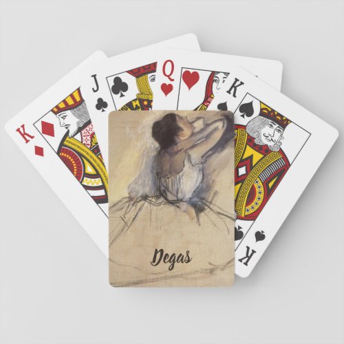 The Dancer by Edgar Degas Vintage Ballerina Art Playing Cards