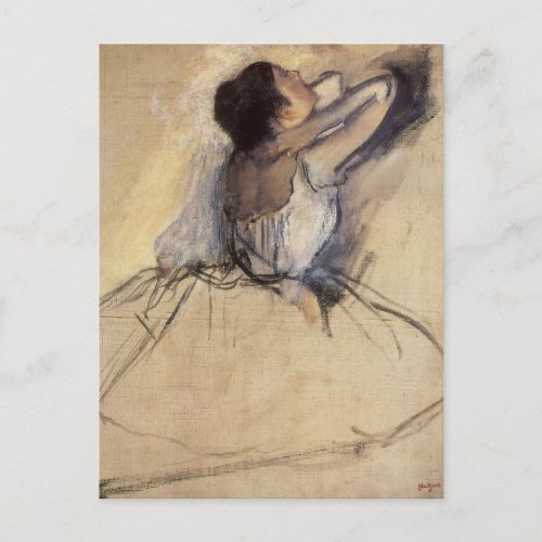 The Dancer by Edgar Degas Vintage Ballerina Art Postcard