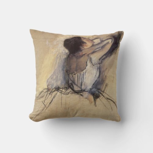 The Dancer by Edgar Degas Vintage Ballerina Art Throw Pillow