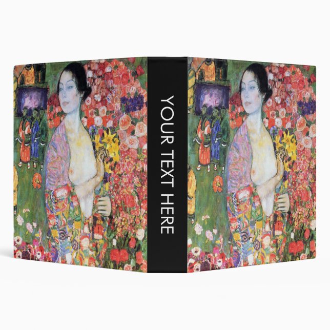 The Dancer, Gustav Klimt 3 Ring Binder (Background)
