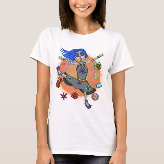 The Dancer Performer Carefree Happy Party Girl Nig T-Shirt (Front)