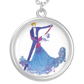 The Dancers Silver Plated Necklace